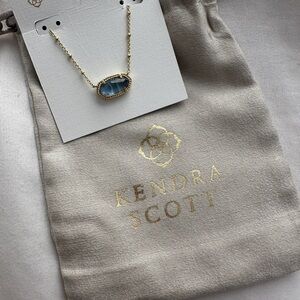 Kendra Scott Blue and Gold Pendant Necklace